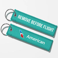 Thumbnail for AA Crew & Staff Tag Key Chains - Turquoise - Remove Before Flight