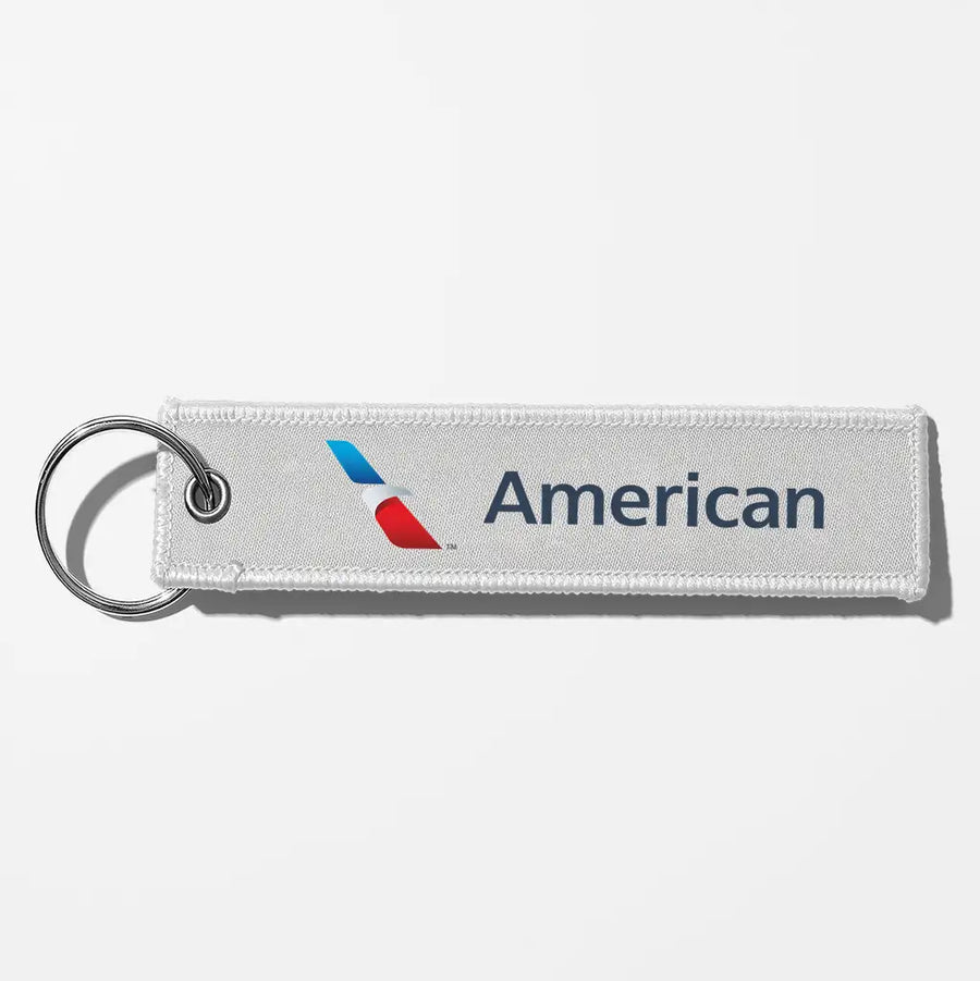 AA Crew & Staff Tag Key Chains - White