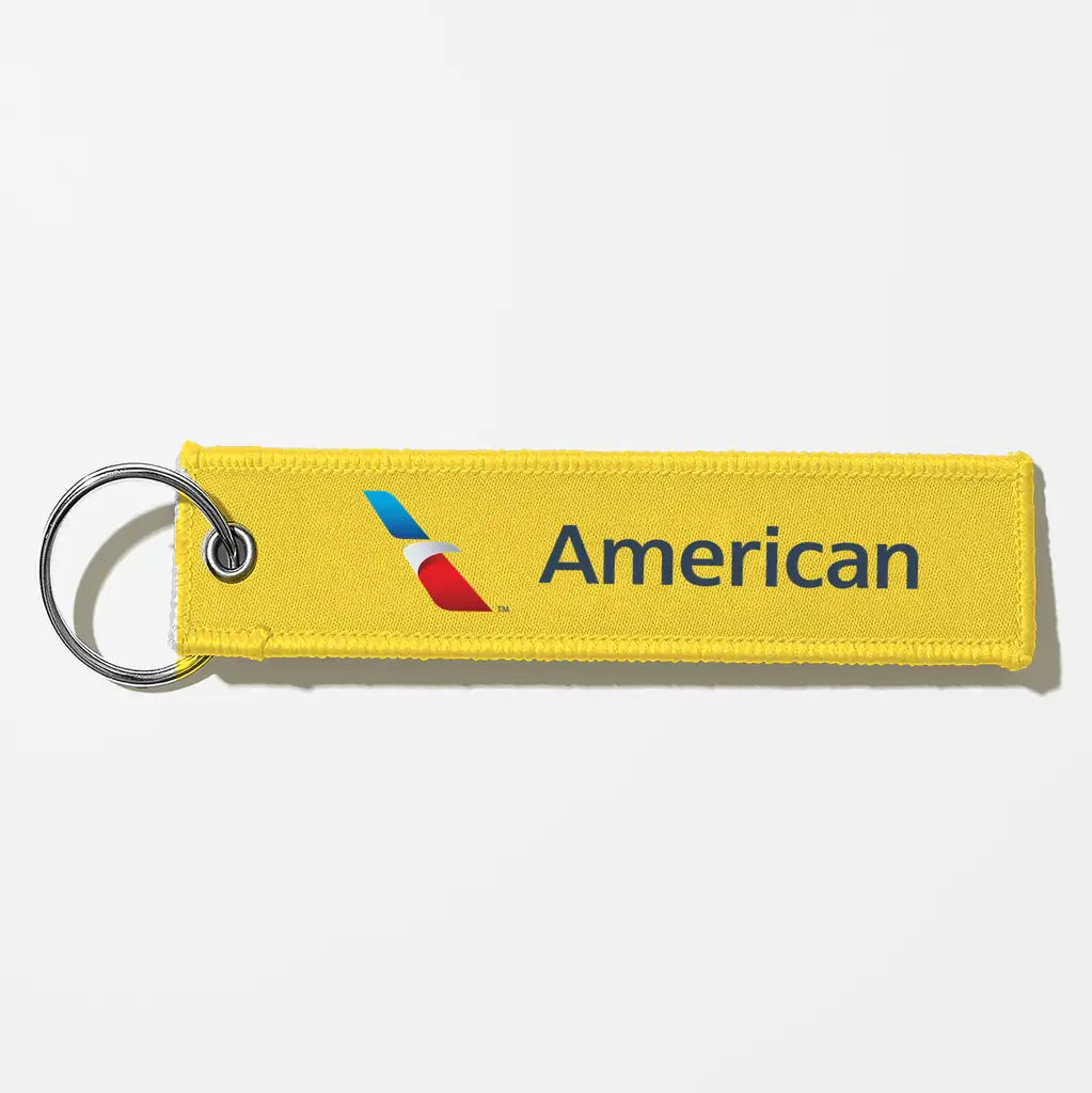 AA Crew & Staff Tag Key Chains - Yellow