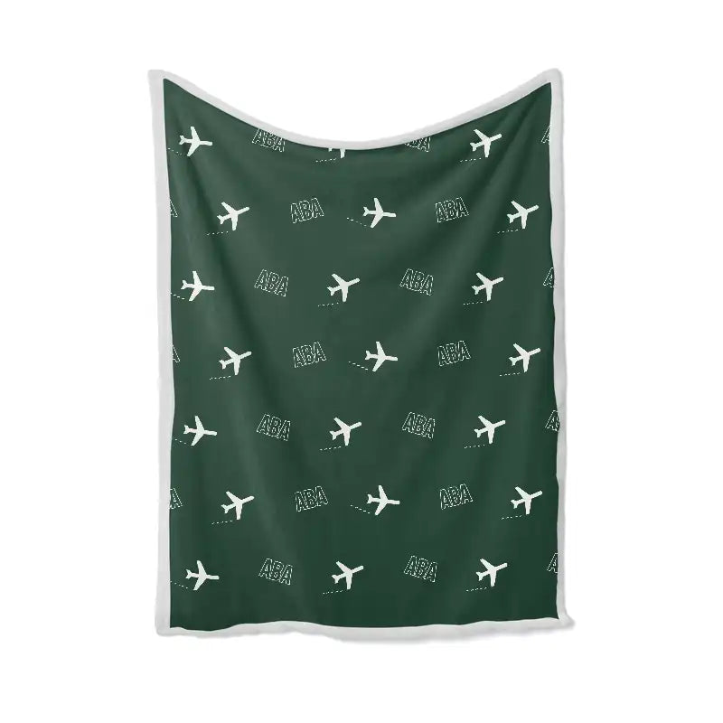 Abakan International Airport (ABA) Bedding Sets & Blankets - Blanket - Pattern - Dark Green