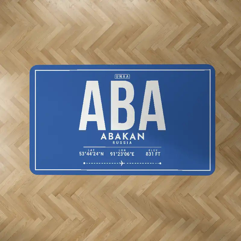 Abakan International Airport (ABA) Carpets - Carpet Rectangle - ID Tag - Blue