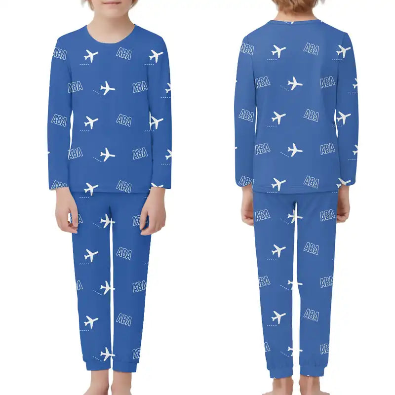 Abakan International Airport (ABA) Pajamas - Children Pajamas - Blue