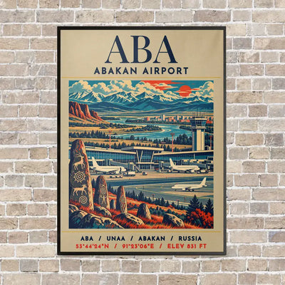 ABA - Poster - Canvas Framed - Beige