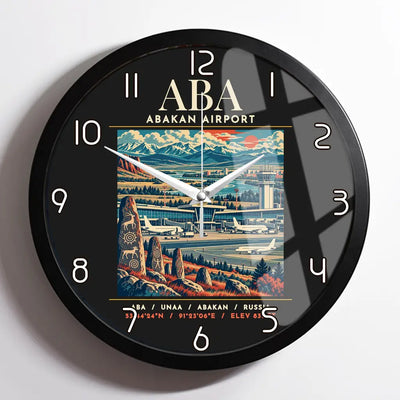 ABA - Poster - Wall Clock Framed - Black