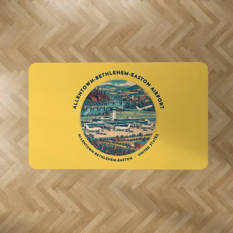 Lehigh Valley International Airport Allentown-Bethlehem-Easton (ABE) Carpets - Carpet Rectangle - Badge - Yellow V2