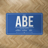 Thumbnail for Lehigh Valley International Airport Allentown-Bethlehem-Easton (ABE) Carpets - Carpet Rectangle - ID Tag - Blue V2