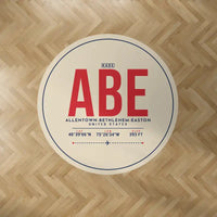 Thumbnail for Lehigh Valley International Airport Allentown-Bethlehem-Easton (ABE) Carpets - Carpet Round - ID Tag - Beige V2