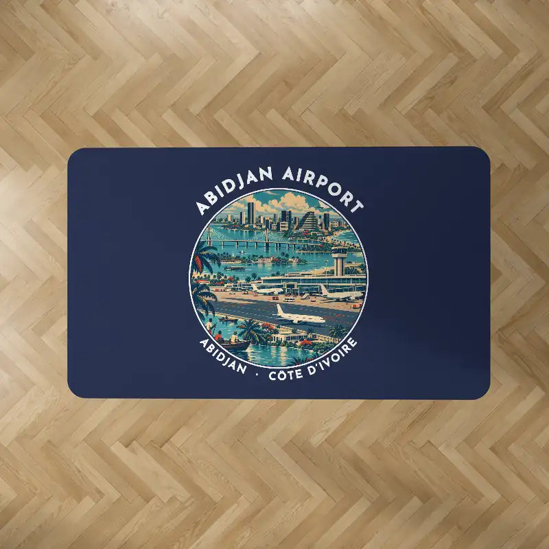 Félix Houphouët-Boigny International Airport (ABJ) Carpets - Carpet Rectangle - Badge - Dark Blue V2