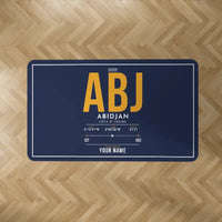 Thumbnail for Félix Houphouët-Boigny International Airport (ABJ) Carpets - Carpet Rectangle - ID Tag + Name - Dark Blue V2
