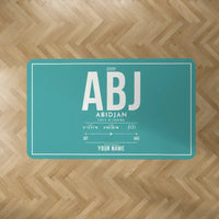 Thumbnail for Félix Houphouët-Boigny International Airport (ABJ) Carpets - Carpet Rectangle - ID Tag + Name - Turquoise V2