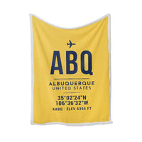 Thumbnail for Albuquerque International Sunport (ABQ) Bedding Sets & Blankets - Blanket - ID Tag - Yellow