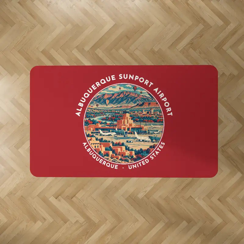 Albuquerque International Sunport (ABQ) Carpets - Carpet Rectangle - Badge - Red V2