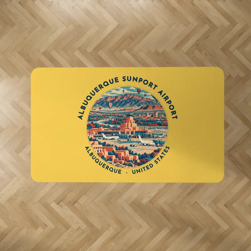 Albuquerque International Sunport (ABQ) Carpets - Carpet Rectangle - Badge - Yellow V2
