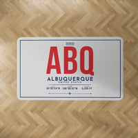 Thumbnail for Albuquerque International Sunport (ABQ) Carpets - Carpet Rectangle - ID Tag - Light Gray V2