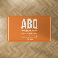 Thumbnail for Albuquerque International Sunport (ABQ) Carpets - Carpet Rectangle - ID Tag + Name - Orange V2