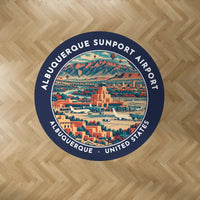 Thumbnail for Albuquerque International Sunport (ABQ) Carpets - Carpet Round - Badge - Dark Blue V2