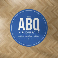 Thumbnail for Albuquerque International Sunport (ABQ) Carpets - Carpet Round - ID Tag - Blue V2