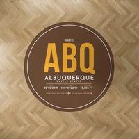 Thumbnail for Albuquerque International Sunport (ABQ) Carpets - Carpet Round - ID Tag - Brown V2