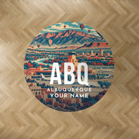 Thumbnail for Albuquerque International Sunport (ABQ) Carpets - Carpet Round - Scene + Name V2