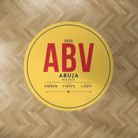 Thumbnail for Nnamdi Azikiwe International Airport (ABV) Carpets - Carpet Round - ID Tag - Yellow V2