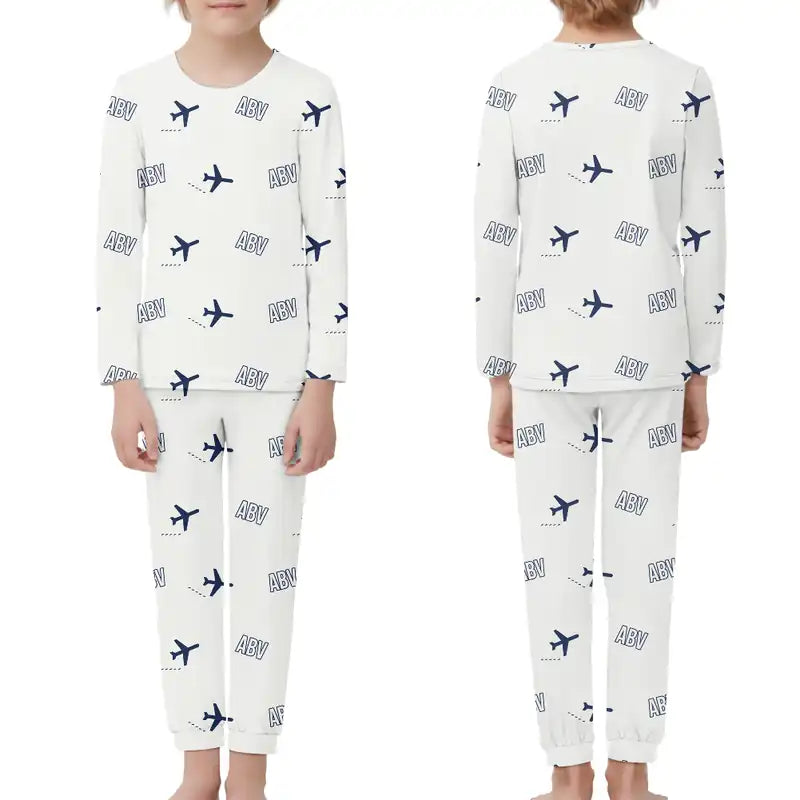 Nnamdi Azikiwe International Airport (ABV) Pajamas - Children Pajamas - White