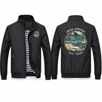 Thumbnail for Nnamdi Azikiwe International Airport (ABV) Stylish Jackets - Stand Collar - Badge - Black