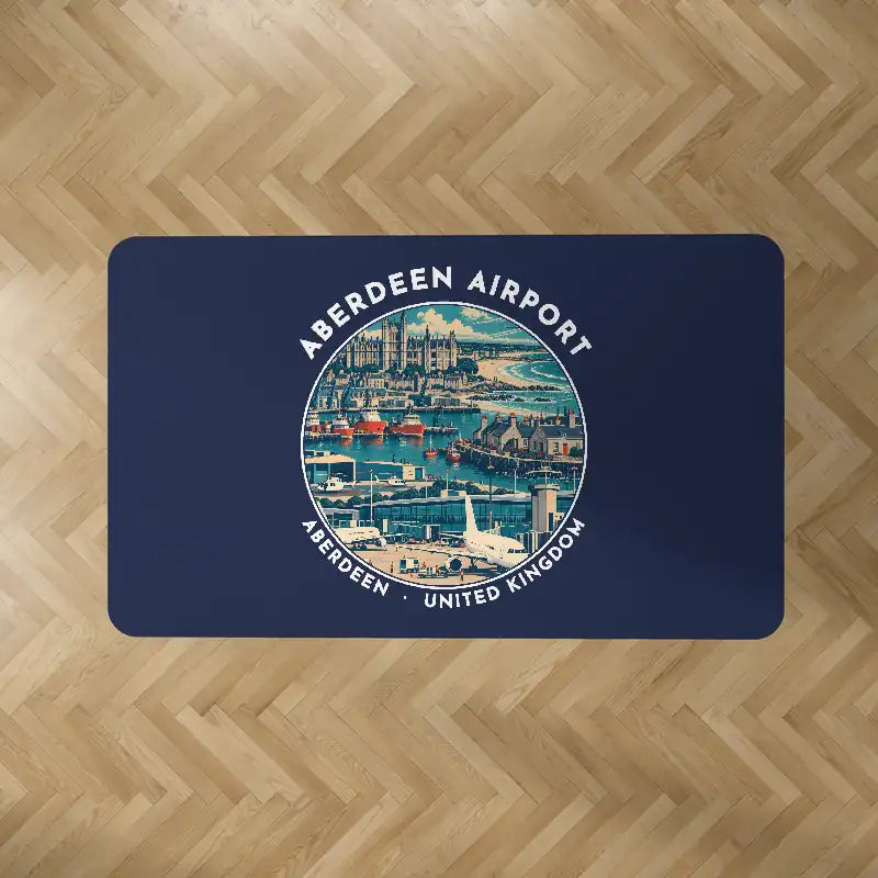 Aberdeen International Airport (ABZ) Carpets - Carpet Rectangle - Badge - Dark Blue