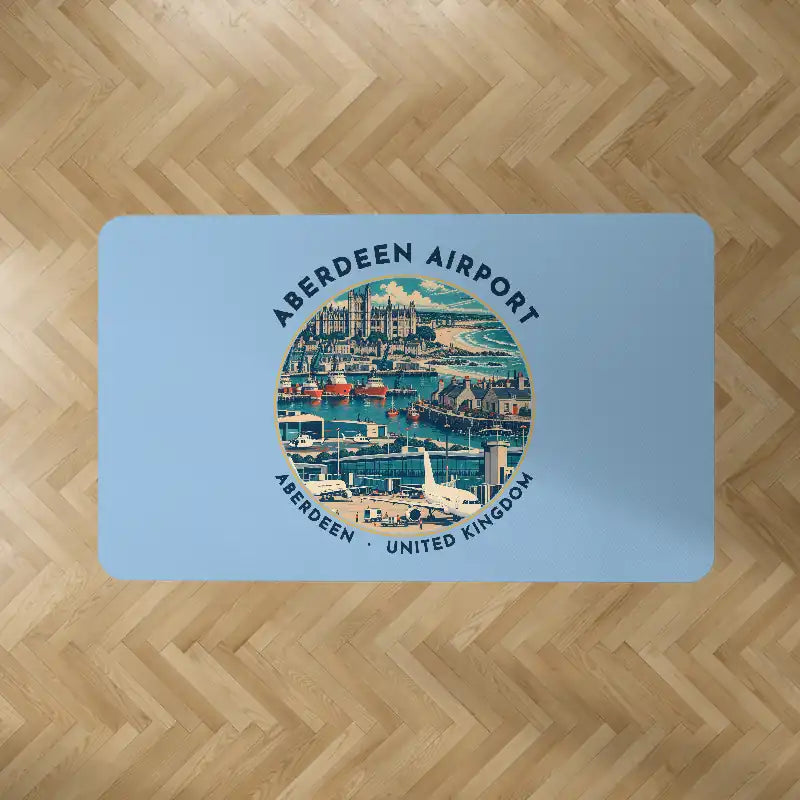 Aberdeen International Airport (ABZ) Carpets - Carpet Rectangle - Badge - Light Blue
