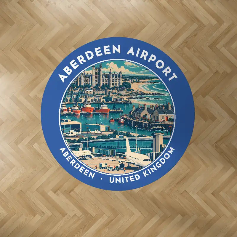 Aberdeen International Airport (ABZ) Carpets - Carpet Round - Badge - Blue
