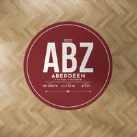 Thumbnail for Aberdeen International Airport (ABZ) Carpets - Carpet Round - ID Tag - Dark Red