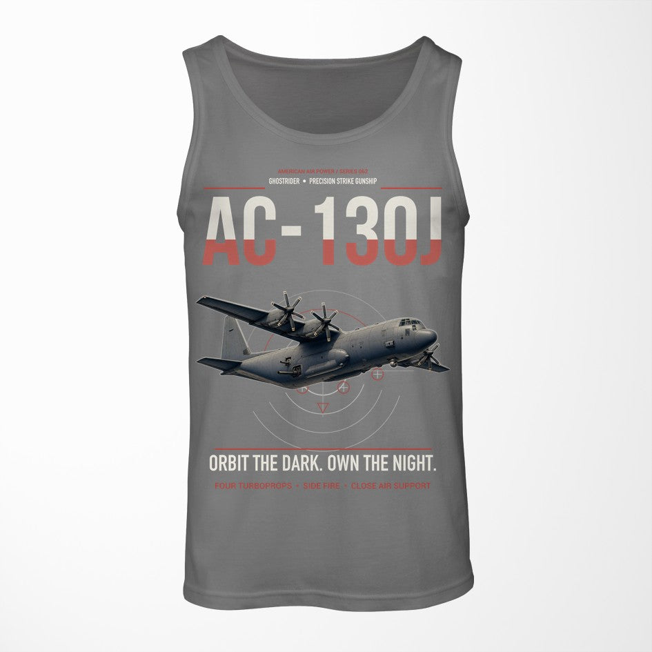 AC-130J Ghostrider design on gray tank top