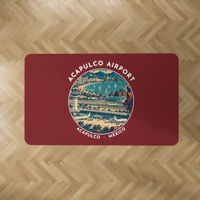Acapulco International Airport (ACA) Carpets - Carpet Rectangle - Badge - Dark Red V2