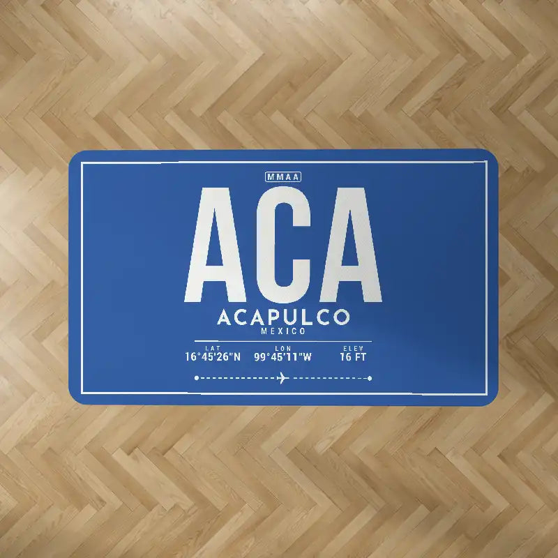 Acapulco International Airport (ACA) Carpets - Carpet Rectangle - ID Tag - Blue