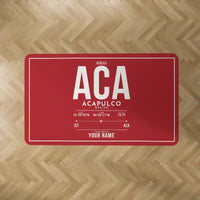 Thumbnail for Acapulco International Airport (ACA) Carpets - Carpet Rectangle - ID Tag + Name - Red V2