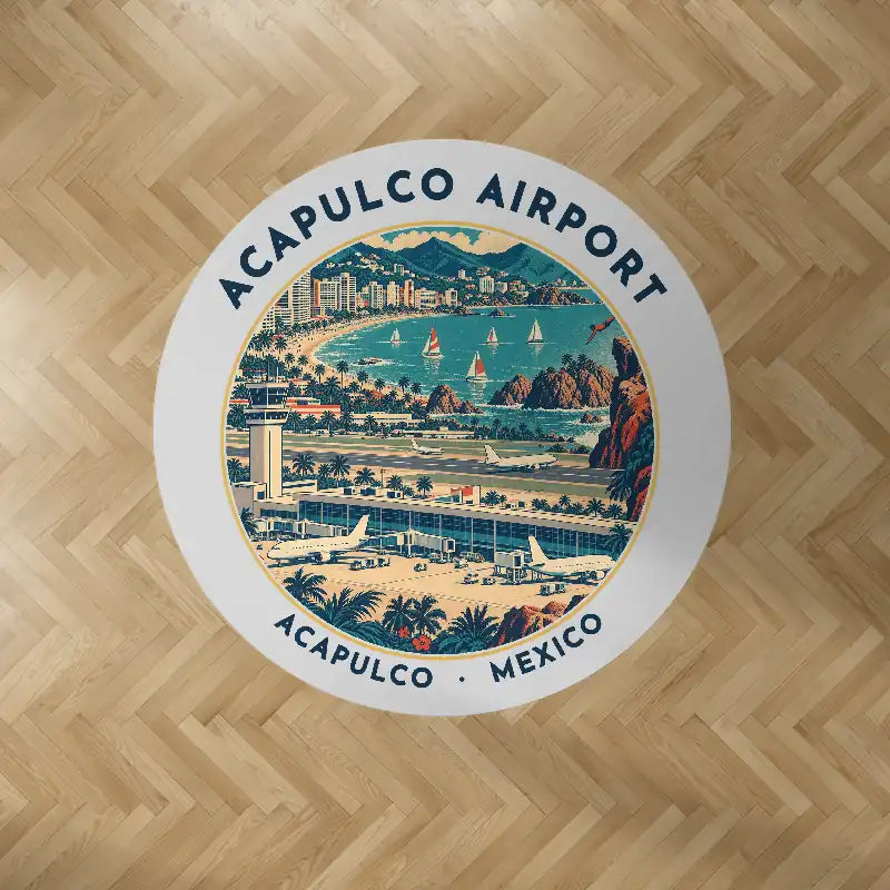 Acapulco International Airport (ACA) Carpets - Carpet Round - Badge - Light Gray