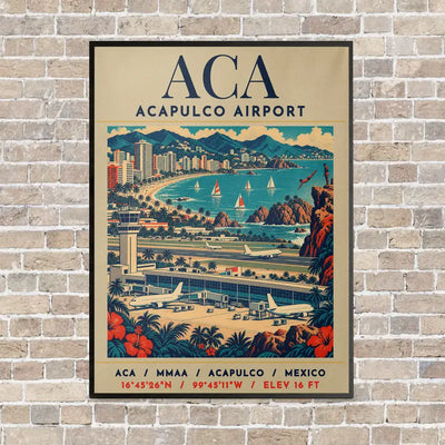 ACA - Poster - Canvas Framed - Beige
