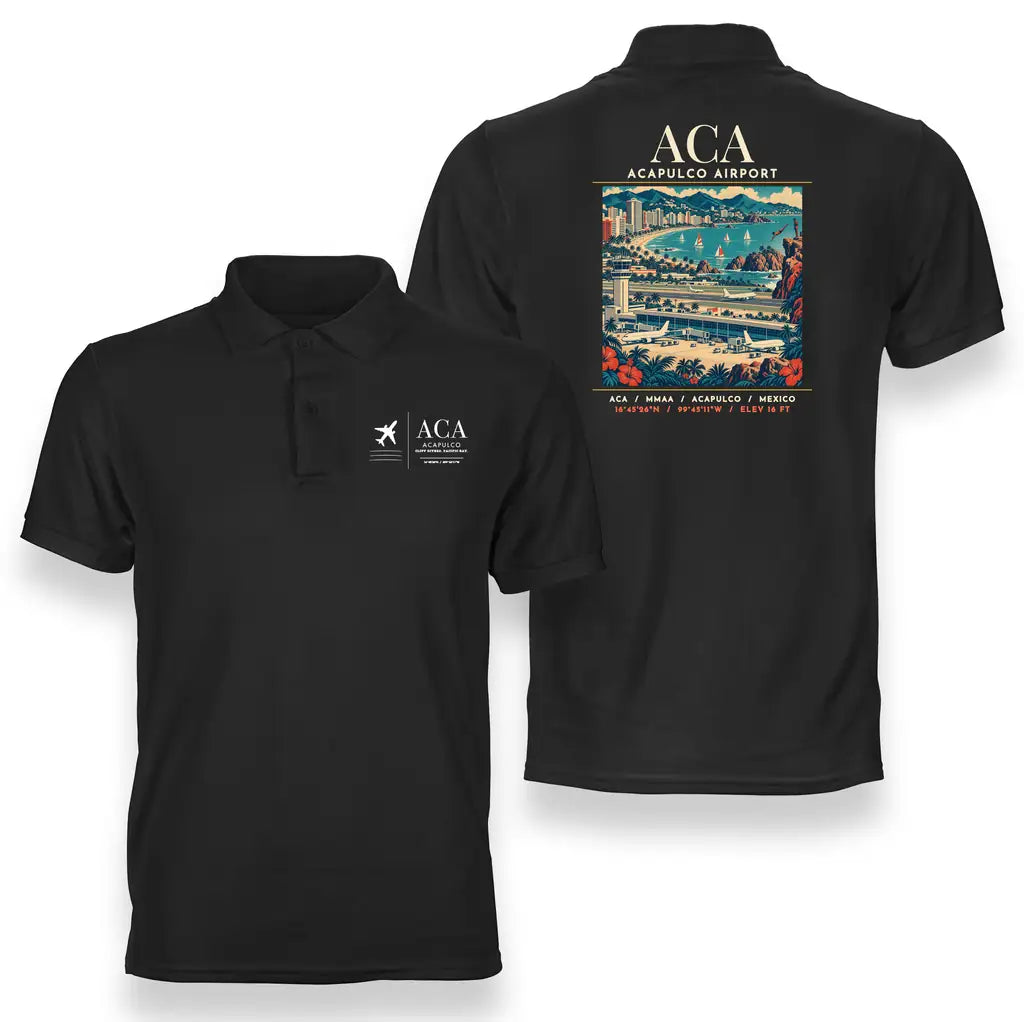 ACA - Poster - Double-Side Polo - Black
