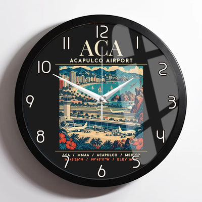 ACA - Poster - Wall Clock Framed - Black