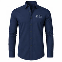 Thumbnail for Accra International Airport (ACC) Shirts - Long Sleeve Shirt - Front - Dark Blue