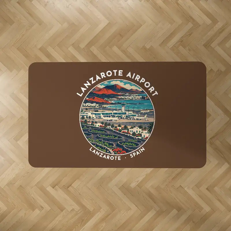 César Manrique-Lanzarote Airport (ACE) Carpets - Carpet Rectangle - Badge - Brown V2