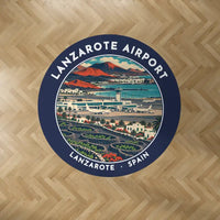 Thumbnail for César Manrique-Lanzarote Airport (ACE) Carpets - Carpet Round - Badge - Dark Blue V2