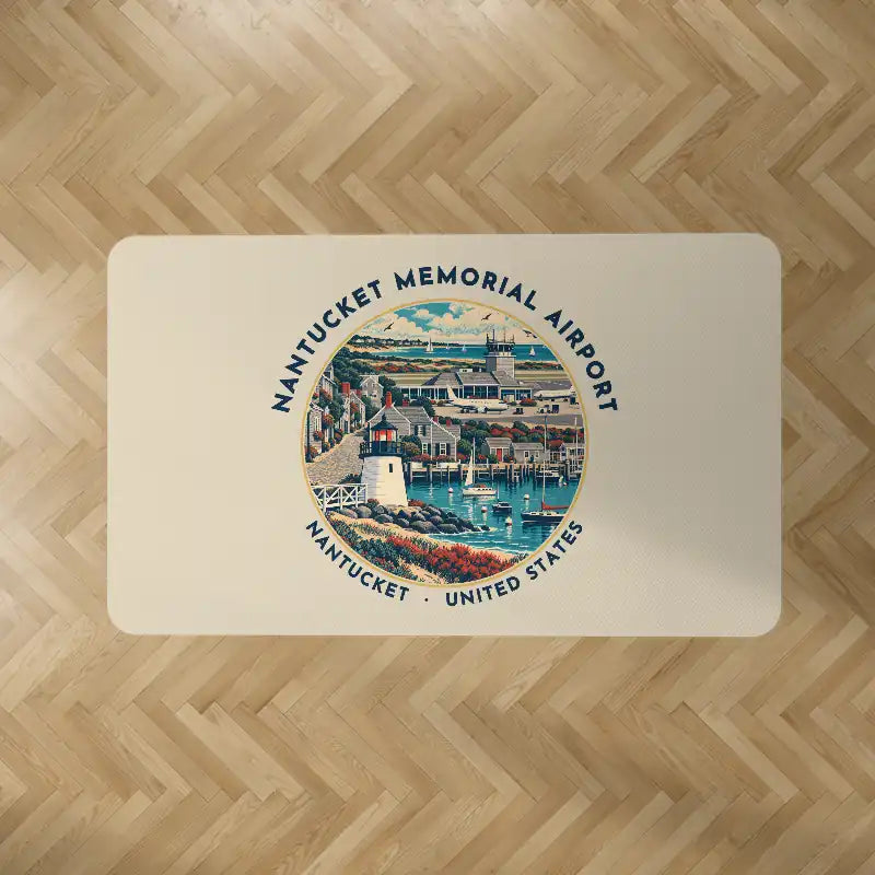 Nantucket Memorial Airport (ACK) Carpets - Carpet Rectangle - Badge - Beige V2