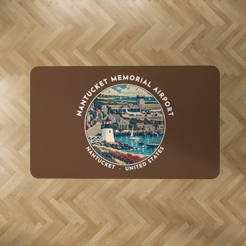 Nantucket Memorial Airport (ACK) Carpets - Carpet Rectangle - Badge - Brown V2