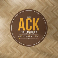 Thumbnail for Nantucket Memorial Airport (ACK) Carpets - Carpet Round - ID Tag - Brown V2