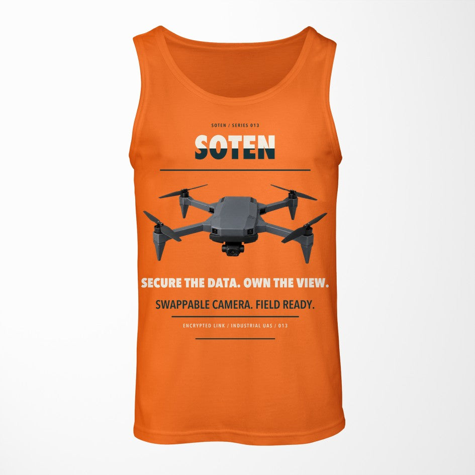 ACSL SOTEN design on orange tank top