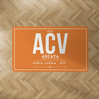 Thumbnail for California Redwood Coast-Humboldt County Airport (ACV) Carpets - Carpet Rectangle - ID Tag - Orange V2