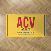 Thumbnail for California Redwood Coast-Humboldt County Airport (ACV) Carpets - Carpet Rectangle - ID Tag - Yellow V2