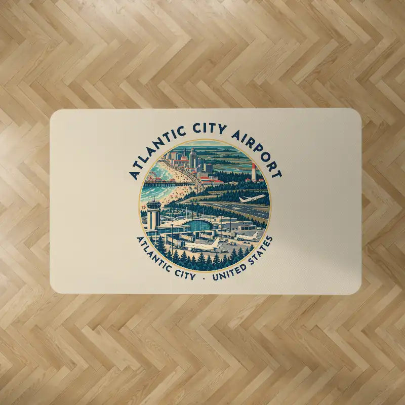Atlantic City International Airport (ACY) Carpets - Carpet Rectangle - Badge - Beige V2