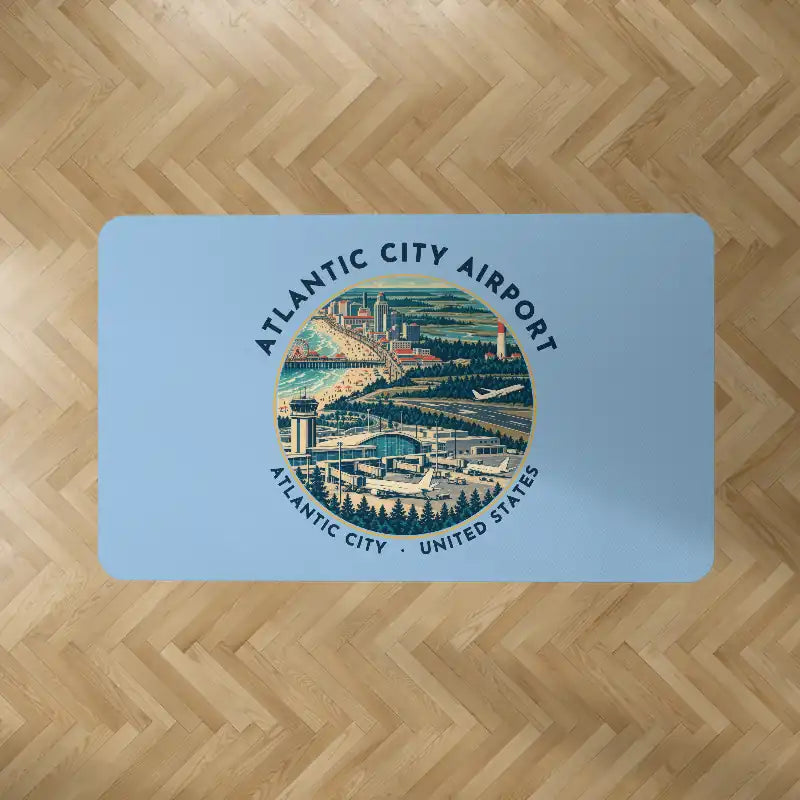 Atlantic City International Airport (ACY) Carpets - Carpet Rectangle - Badge - Light Blue V2