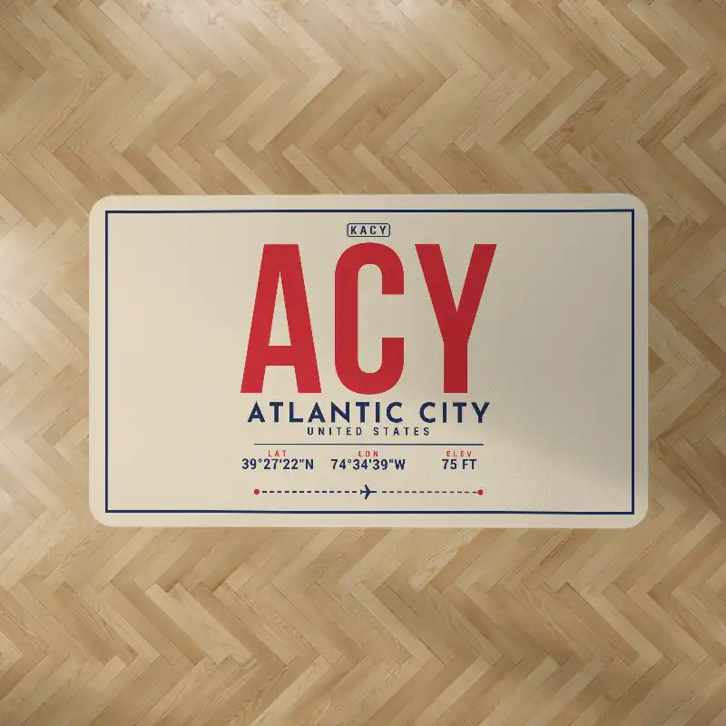 Atlantic City International Airport (ACY) Carpets - Carpet Rectangle - ID Tag - Beige V2